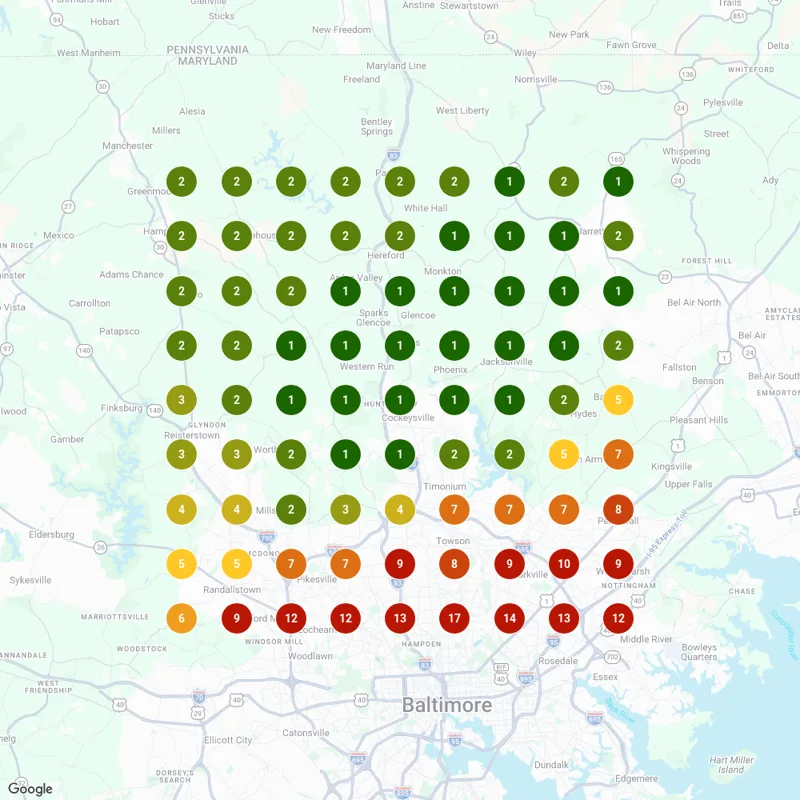 After: SafeMedTrans map grid